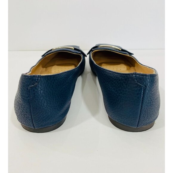 Kenneth Cole Reaction Flash Time  Navy Leather Flat - Women's Size , - Picture 4 of 8